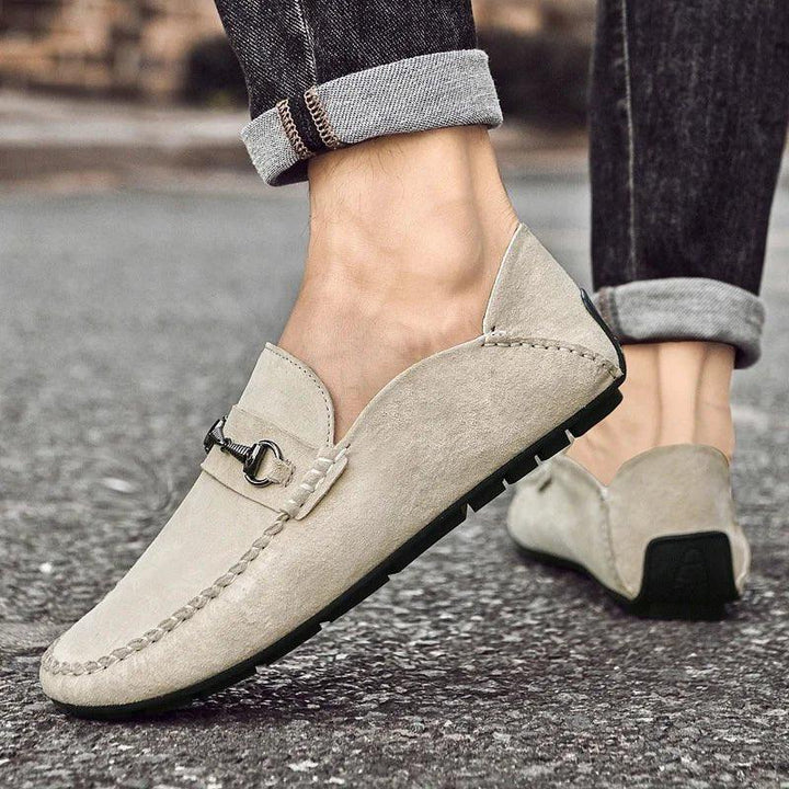 Ricci Penny Suede Loafer — close-up detail