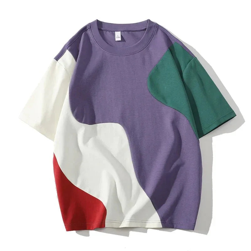 Driftline Color Block Tee — texture detail