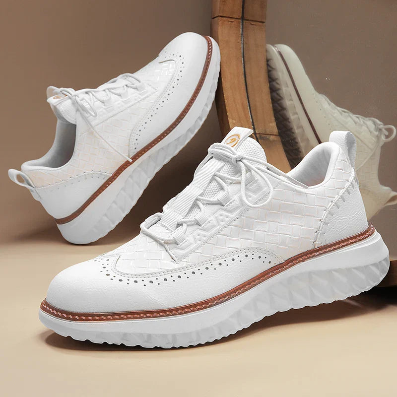 Alder Ridge Leather Sneakers — styling shot