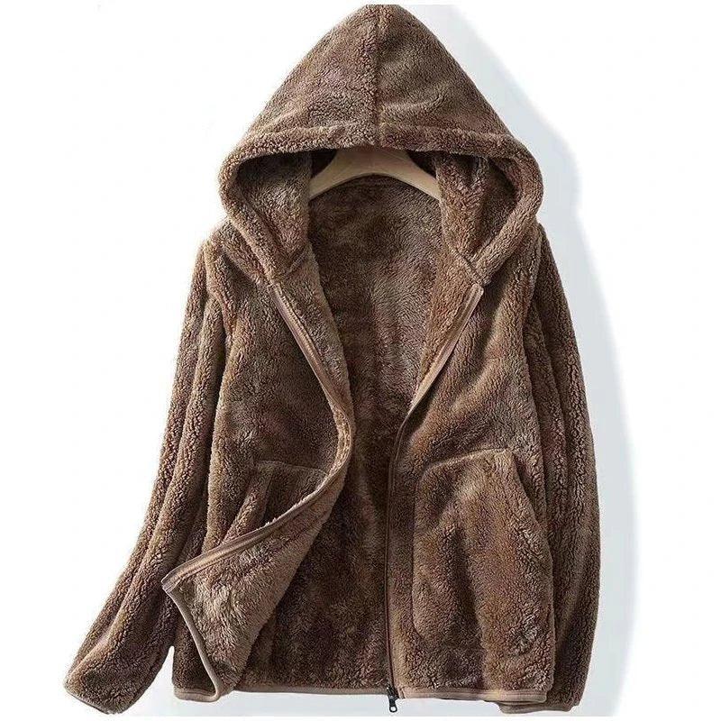Aurora Coral Fleece Jacket — side view