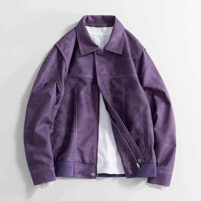 Hafford Classic Leather Jacket — side view