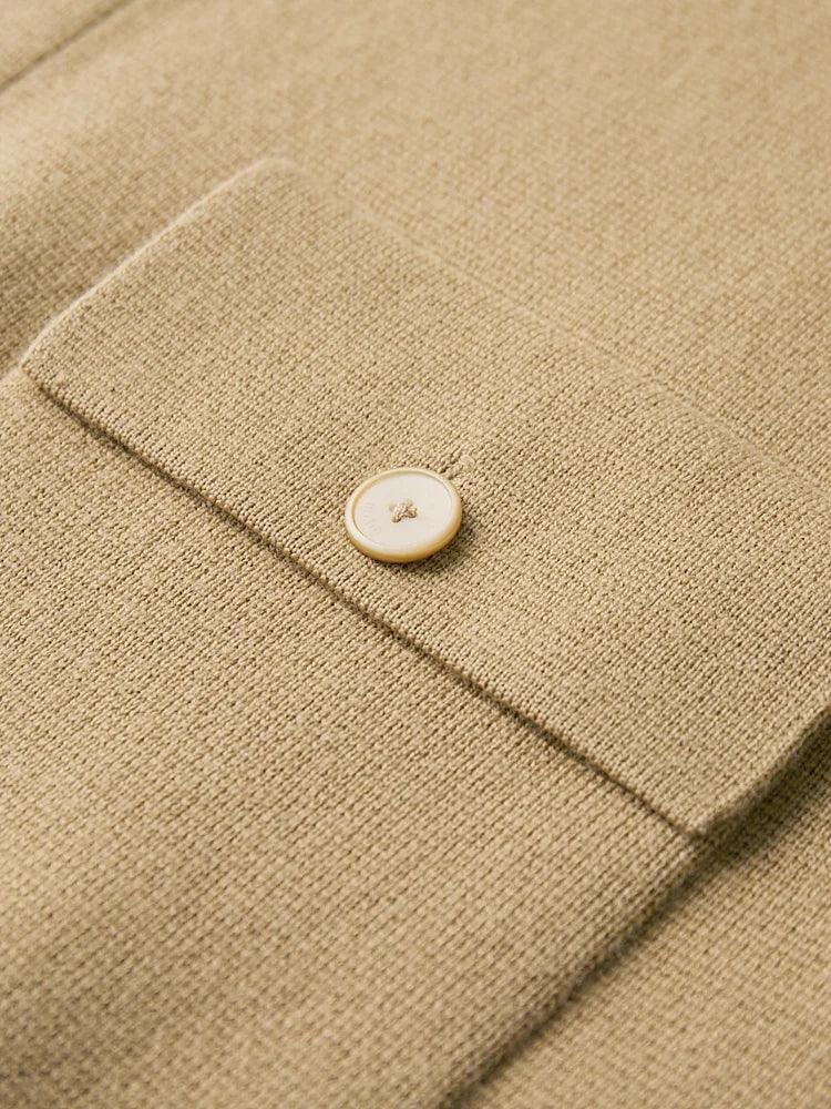 The Merino Classic Cardigan — texture detail