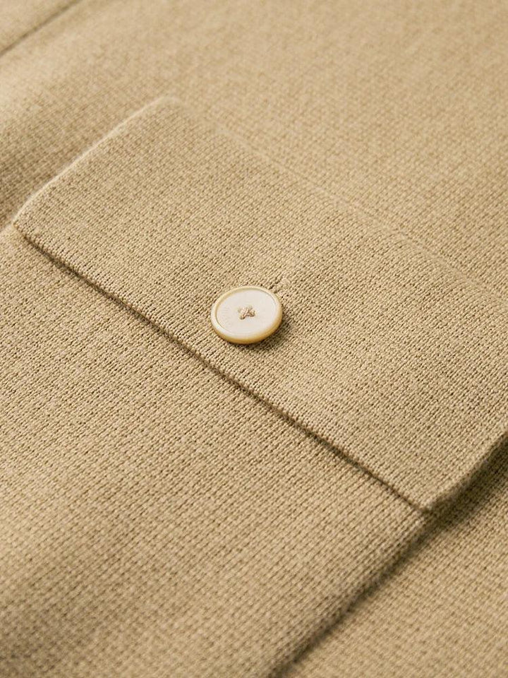 The Merino Classic Cardigan — texture detail