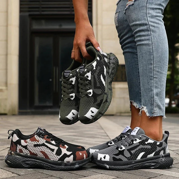 Kaia Trail Camo Sneakers — side view
