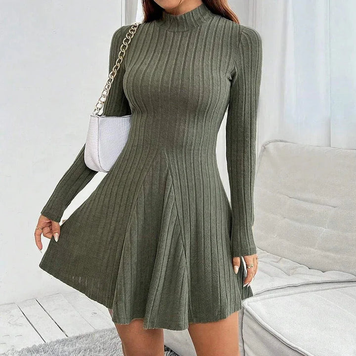 Sutton Turtleneck Dress — back view