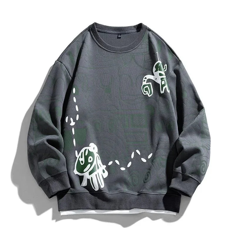 Gridline Graphic Sweatshirt — close-up detail