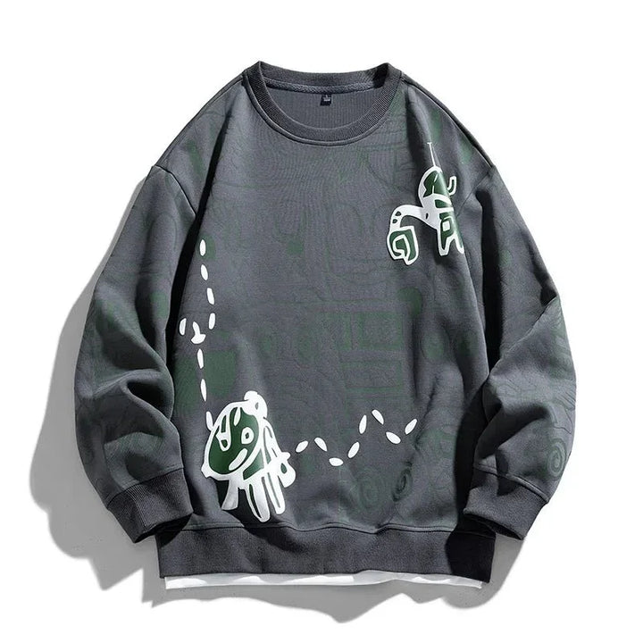 Gridline Graphic Sweatshirt — close-up detail