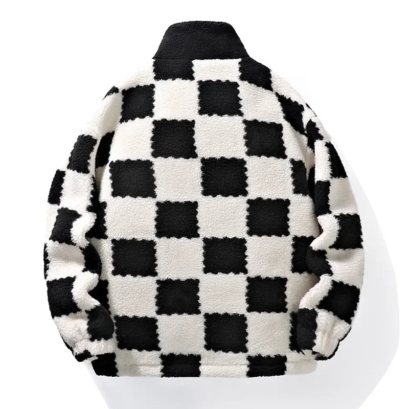 Hafford Checkered Fleece Jacket — back view