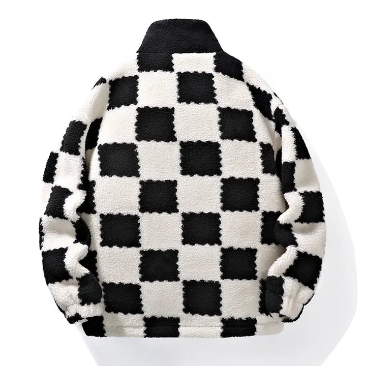 Hafford Checkered Fleece Jacket — back view
