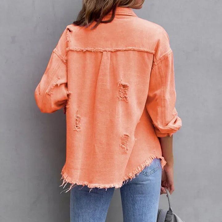 Distressed Rebel Overshirt — side view