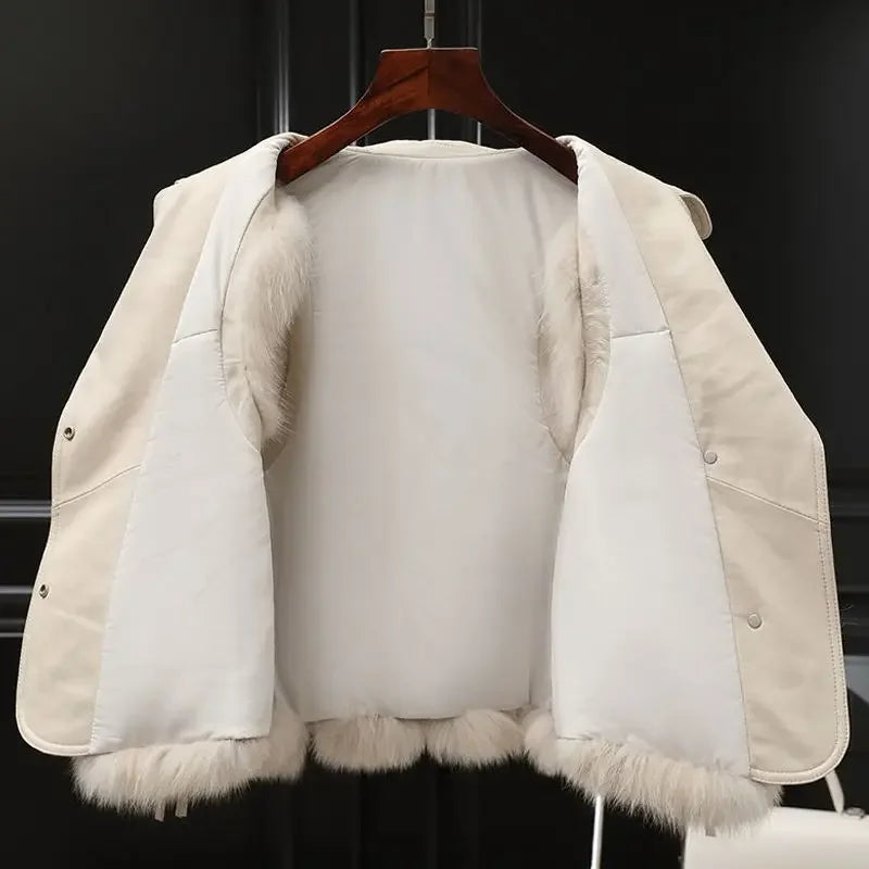 Noble Winter Fur Vest — back view