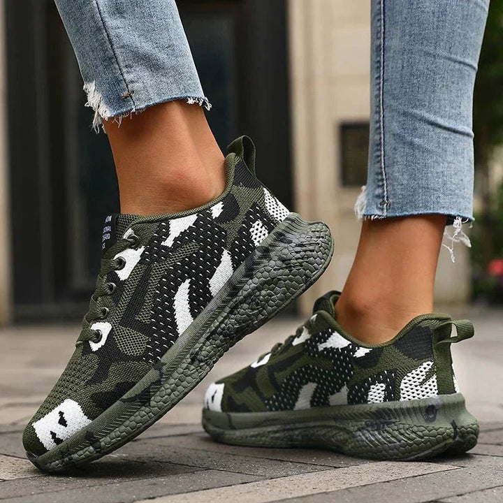 Kaia Trail Camo Sneakers — detail view