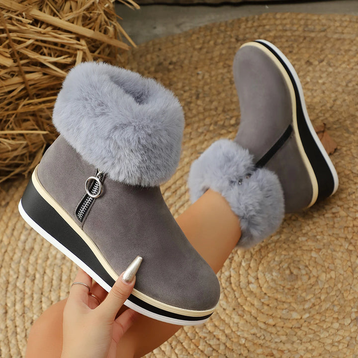 Alpine Avenue Fur Boots — back view