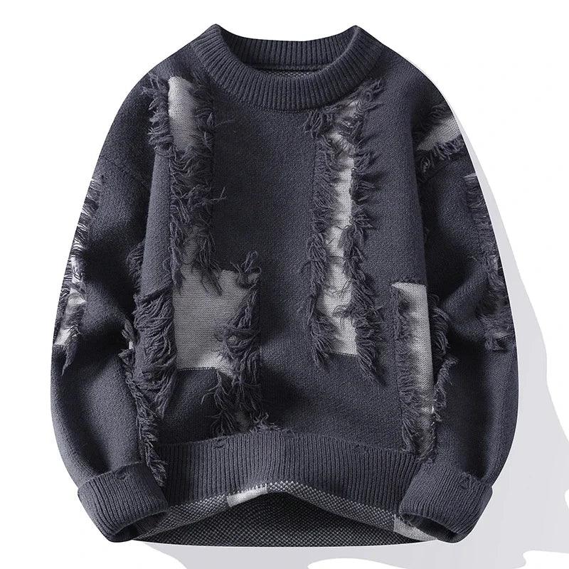 Riftline Distressed Sweater — detail view