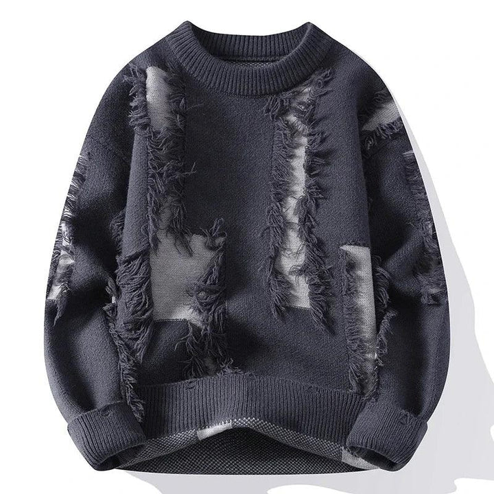 Riftline Distressed Sweater — detail view