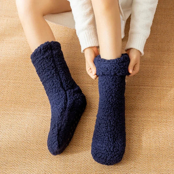Snuggly Sherpa Socks — back view