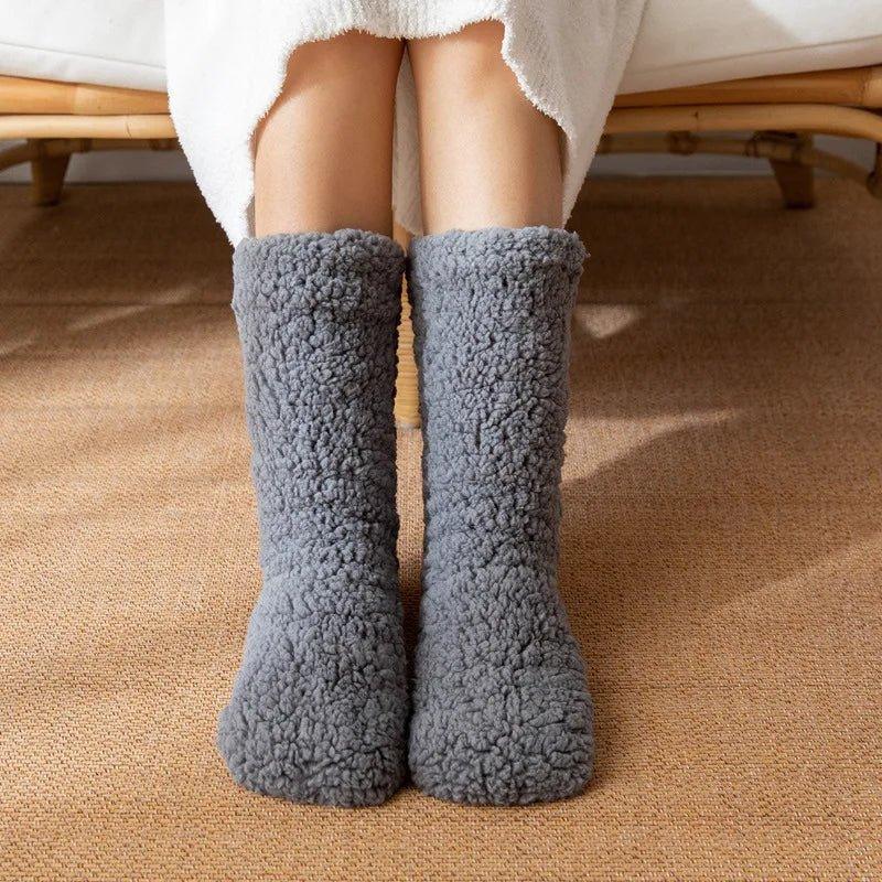 Snuggly Sherpa Socks — texture detail