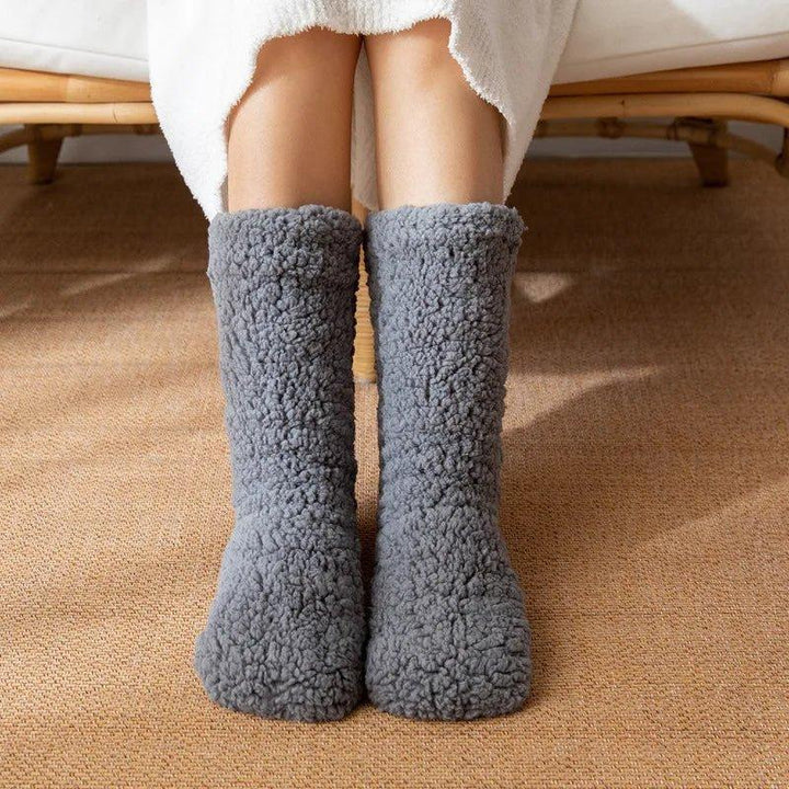 Snuggly Sherpa Socks — texture detail
