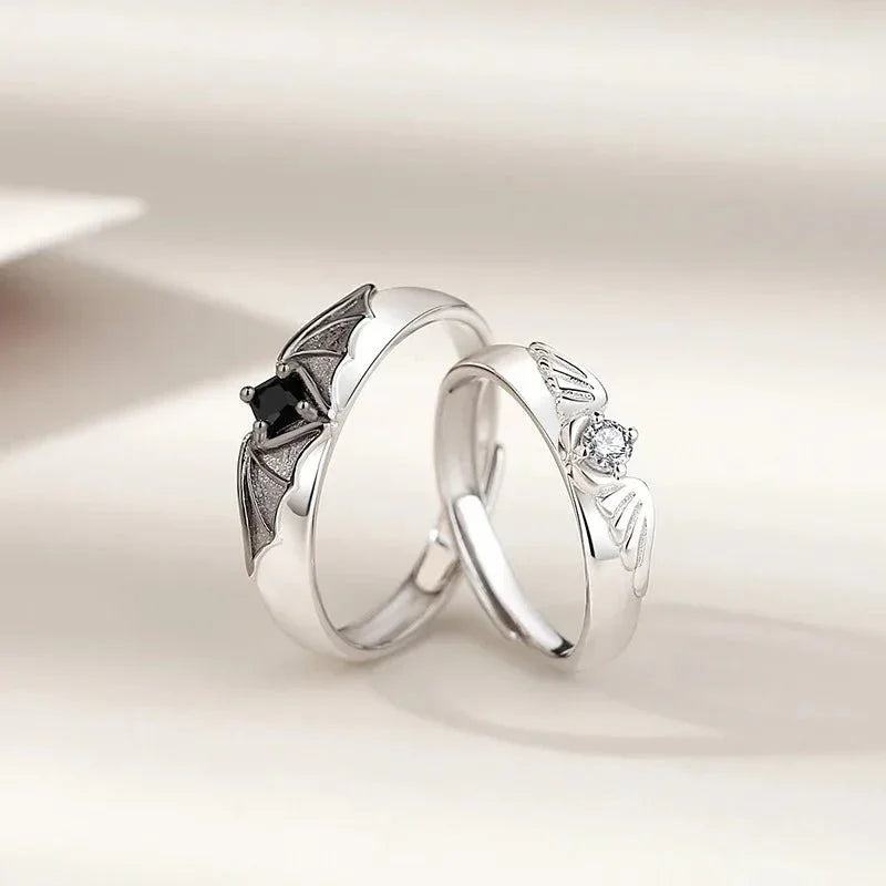 Darkness & Light Forever Ring Set — side view