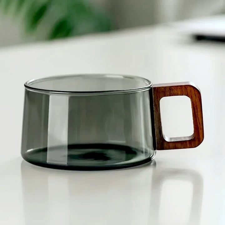 Sagewood Glass Mug Set — side view
