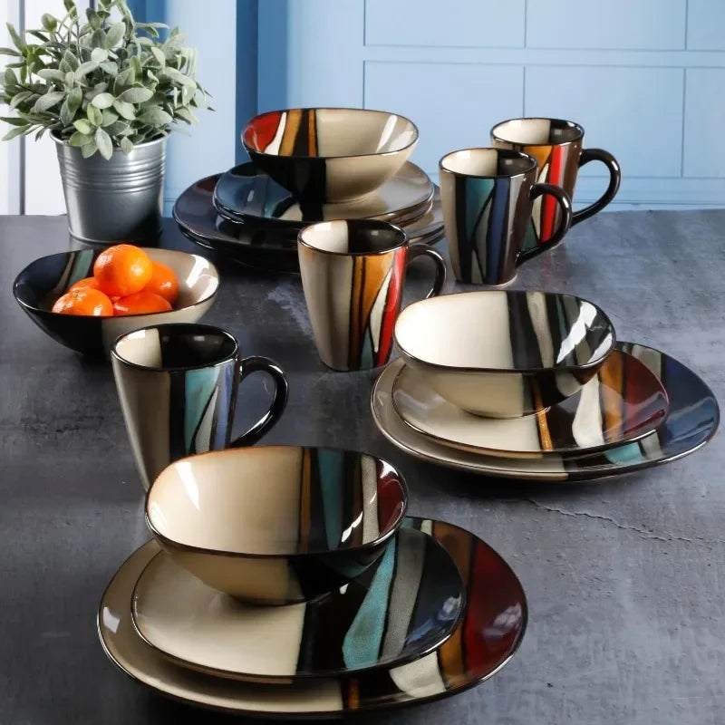 Earthen Tones Dinnerware Set — lifestyle shot