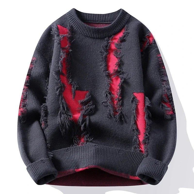 Riftline Distressed Sweater — front view