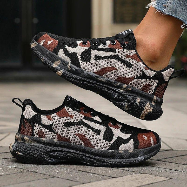 Kaia Trail Camo Sneakers — close-up detail
