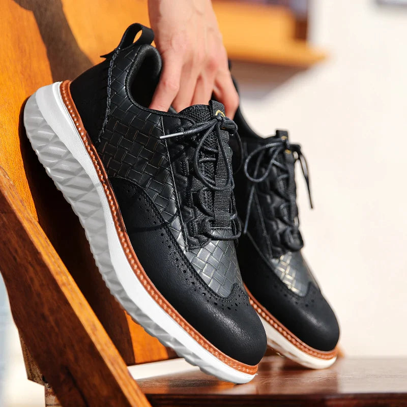 Alder Ridge Leather Sneakers — close-up detail