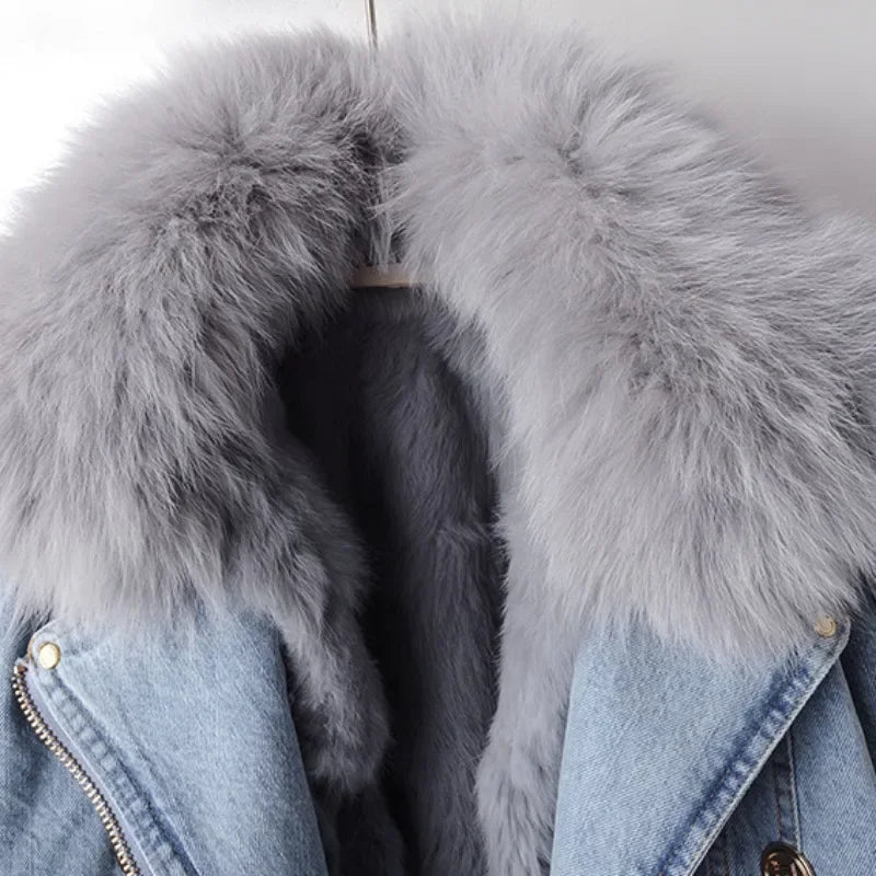Bella Frost Faux Fur Jacket — back view