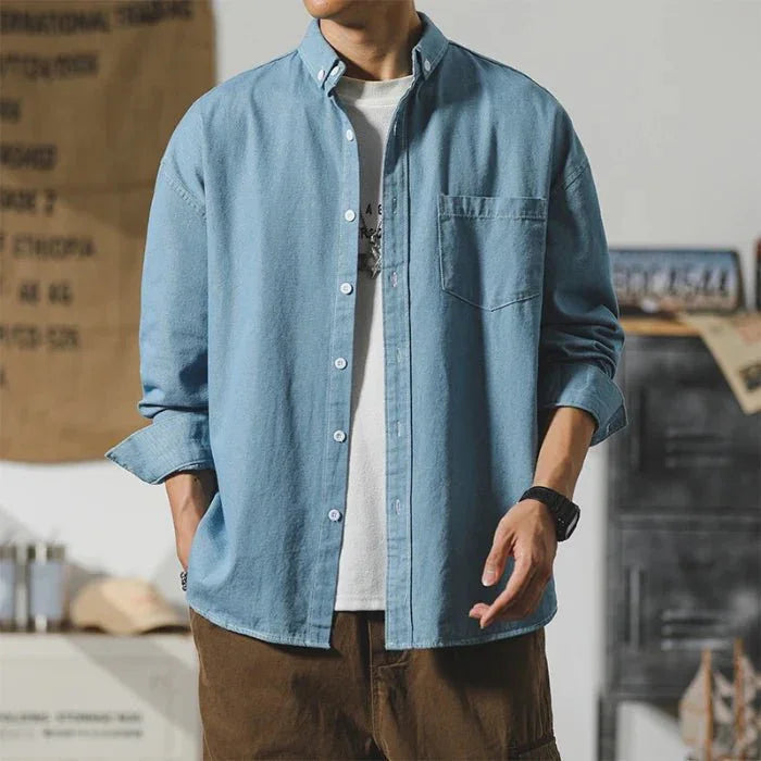 Hafford Denim Shirt — back view