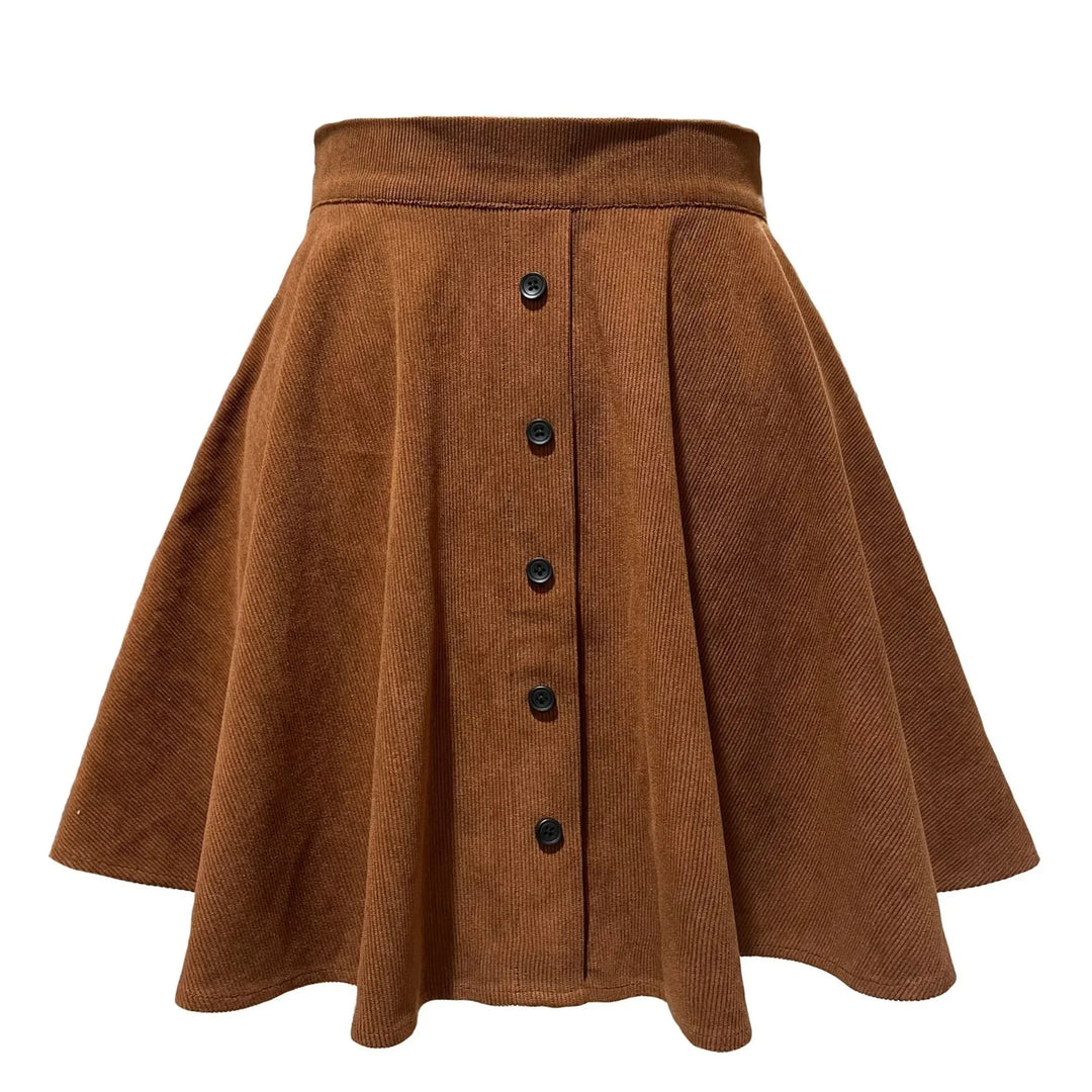 Sophia Button-Up Corduroy Skirt — alternate view