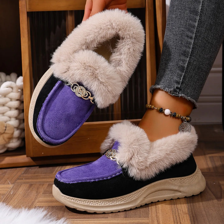 Valeria Lodge Fur Loafers — detail view