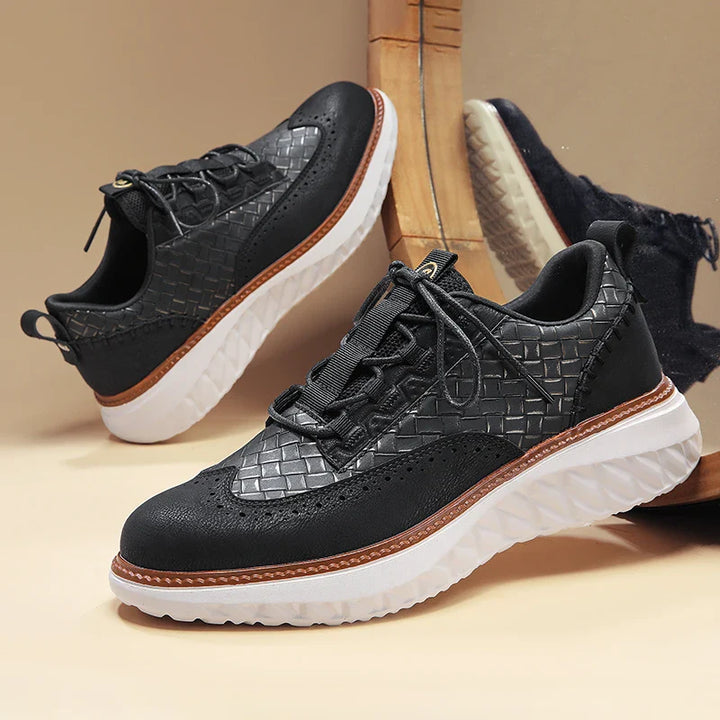 Alder Ridge Leather Sneakers — texture detail