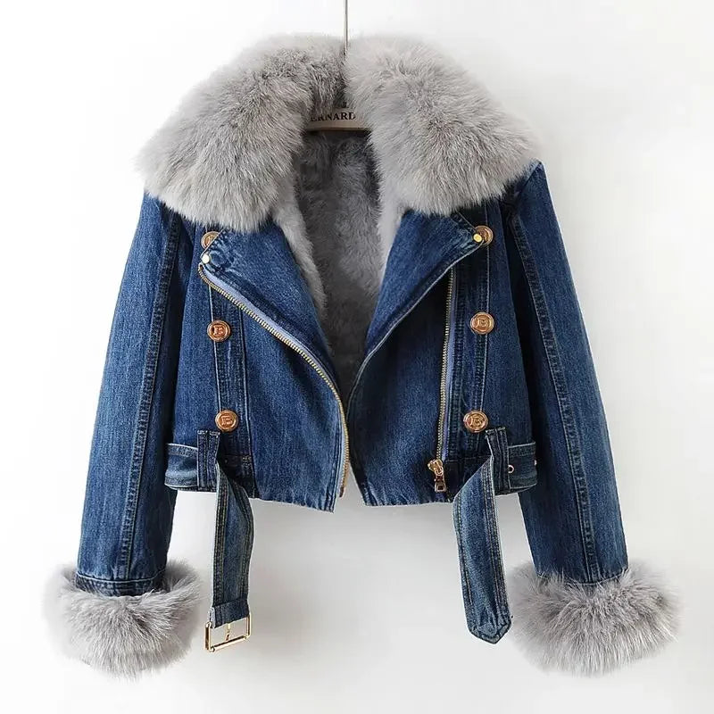 Bella Frost Faux Fur Jacket — styling shot