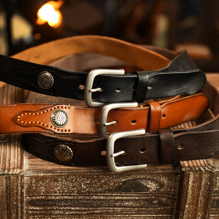 Lone Star Leather Belt — lifestyle shot