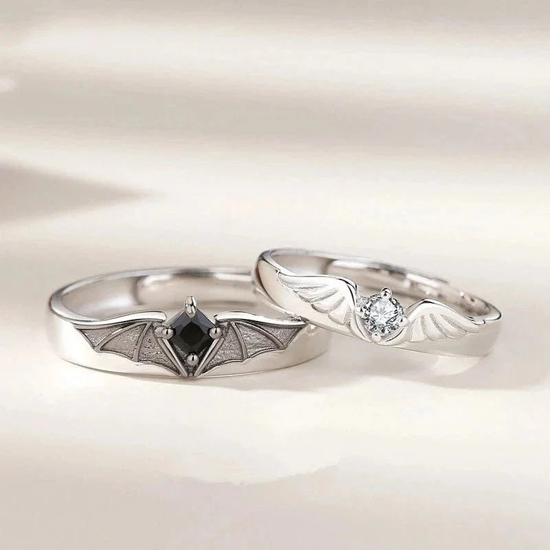 Darkness & Light Forever Ring Set — front view