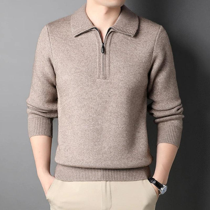 The Signature Quarter Zip — close-up detail