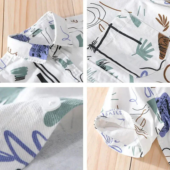 Laguna Bay Short-Sleeved Shirt — close-up detail