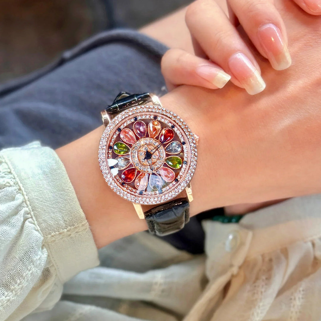 Aurora Bloom Watch — close-up detail