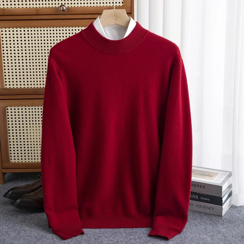 Merino Wool Signature Sweater — back view
