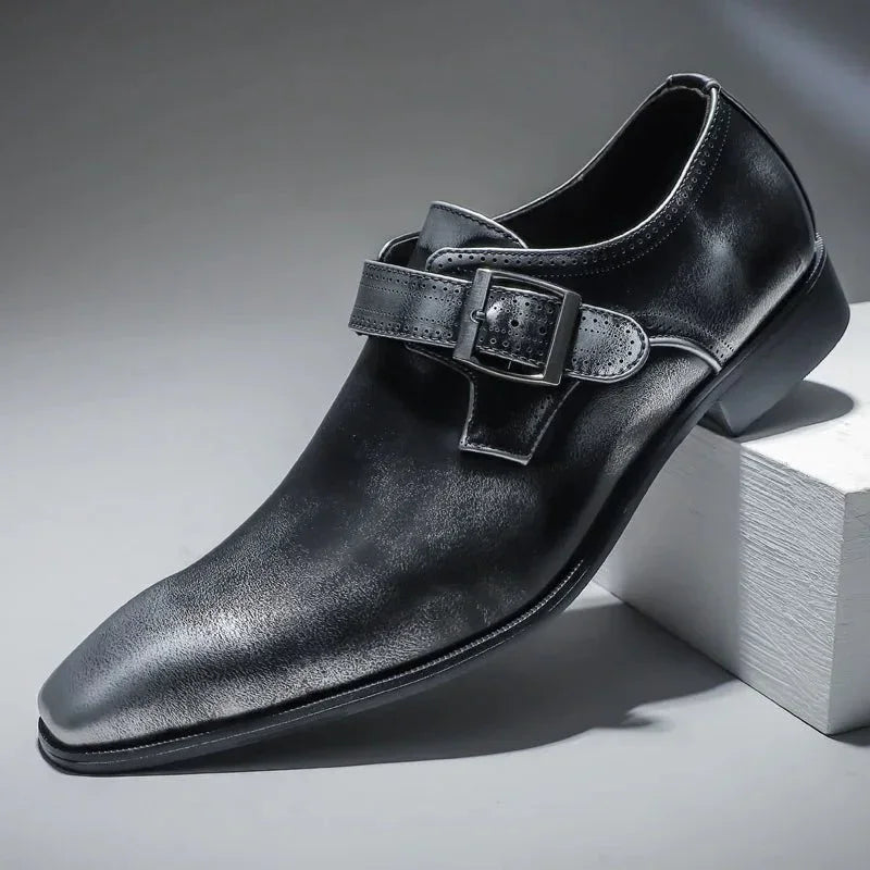 Caruso Leather Dress Shoes — styling shot