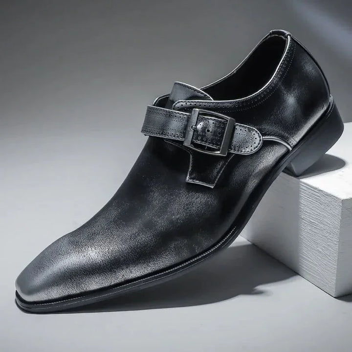 Caruso Leather Dress Shoes — styling shot