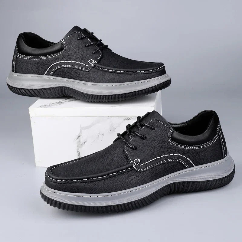 Montari Leather Sneakers — styling shot