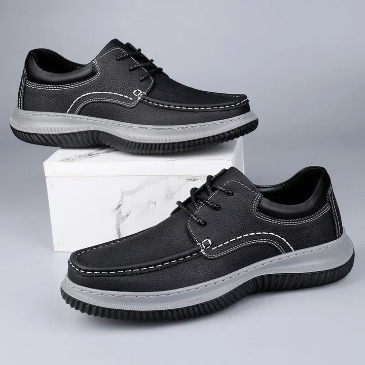Montari Leather Sneakers — styling shot