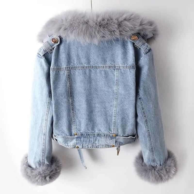 Bella Frost Faux Fur Jacket — detail view