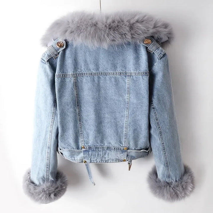 Bella Frost Faux Fur Jacket — detail view