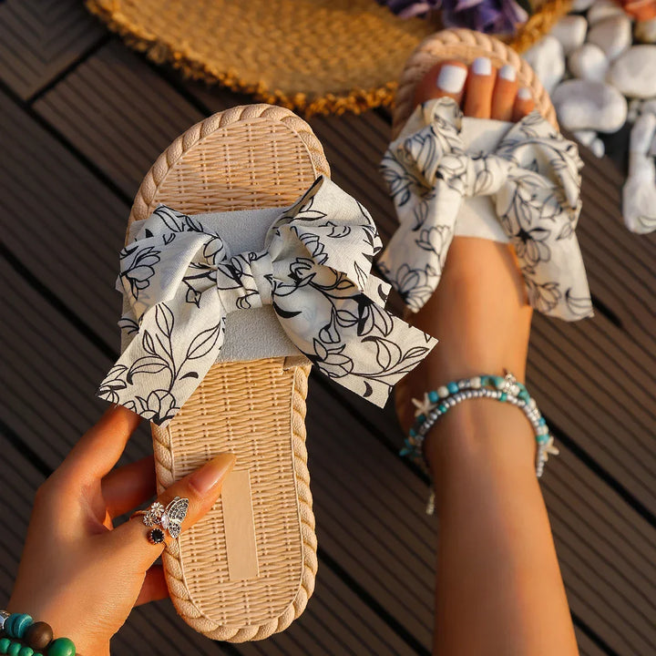 Belle Bow Sandals — side view