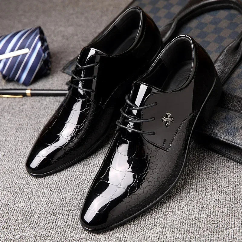 Black Tie Dress Shoes — back view