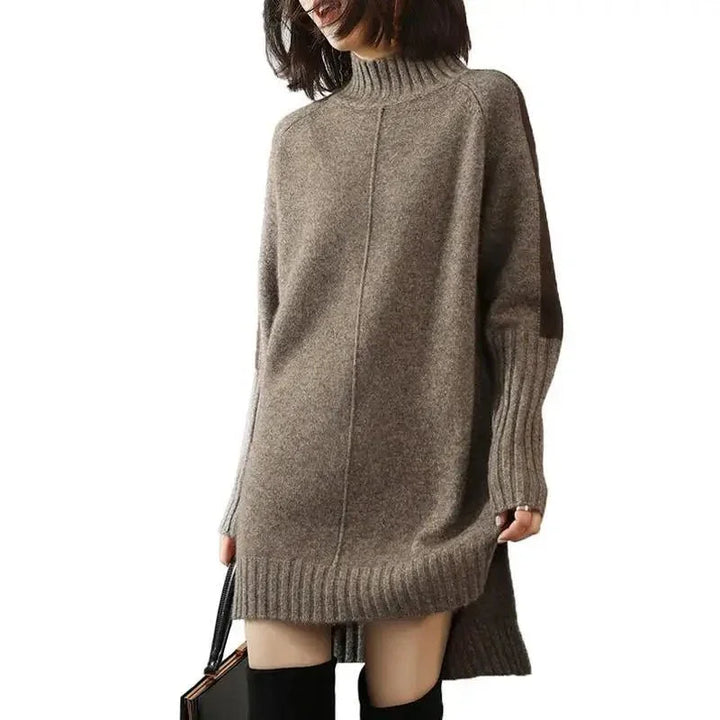 Tundra Turtleneck Sweater Dress — close-up detail