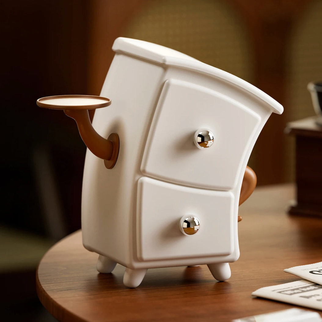 Milo Character Cabinet — side view